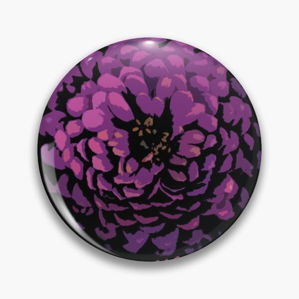 Item preview, Bloom with grace purple flower pattern black background designed and sold by myseptember18th.
