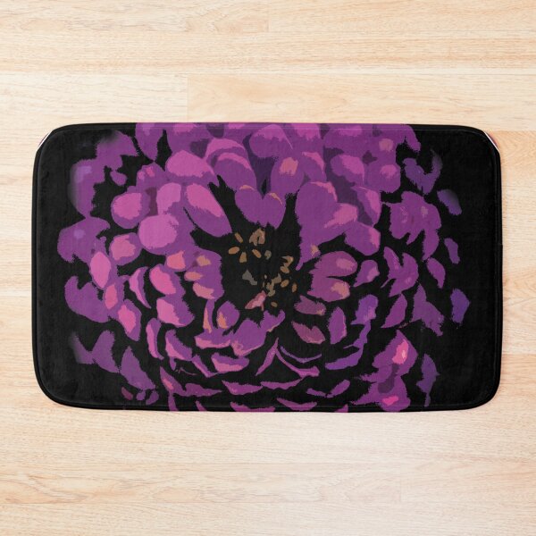 Item preview, Bloom with grace purple flower pattern black background designed and sold by myseptember18th.