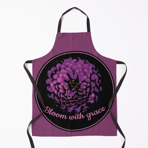 Item preview, Bloom with grace purple flower pattern black background designed and sold by myseptember18th.