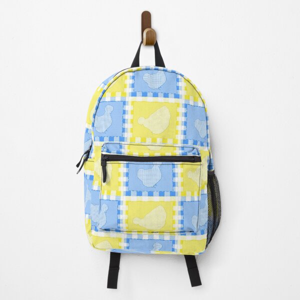 Item preview, Silkie Bantam Chicken Applique Patchwork Blue Yellow designed and sold by StandoutSilkies.