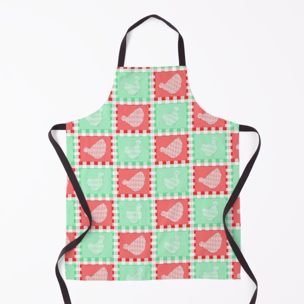 Item preview, Silkie Bantam Chicken Applique Patchwork Red Green designed and sold by StandoutSilkies.