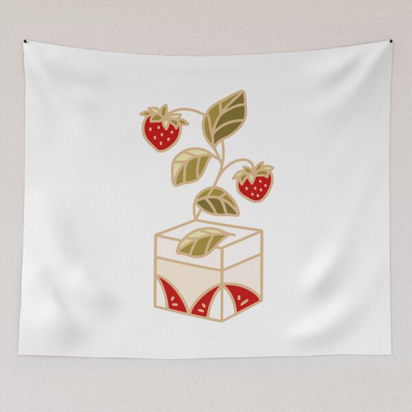 Item preview, Aesthetic Strawberry Vanilla Cake designed and sold by artflorara.