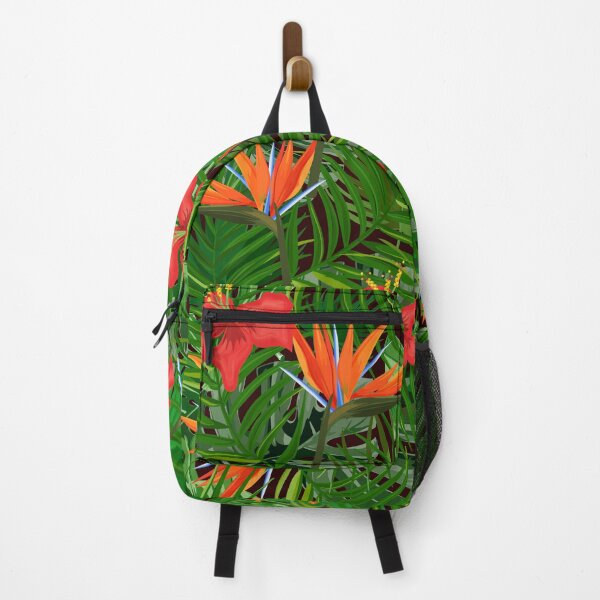 Item preview, Tropical Red, Orange Flowers and Green Leaves designed and sold by silviaol.