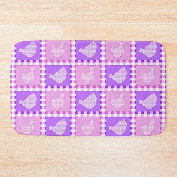 Item preview, Silkie Bantam Chicken Applique Patchwork Pink Purple designed and sold by StandoutSilkies.