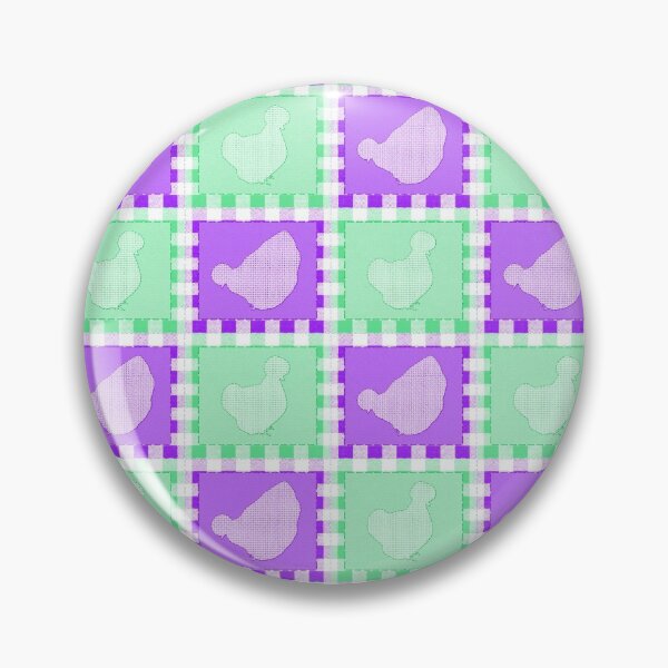Item preview, Silkie Bantam Chicken Applique Patchwork Purple Green designed and sold by StandoutSilkies.