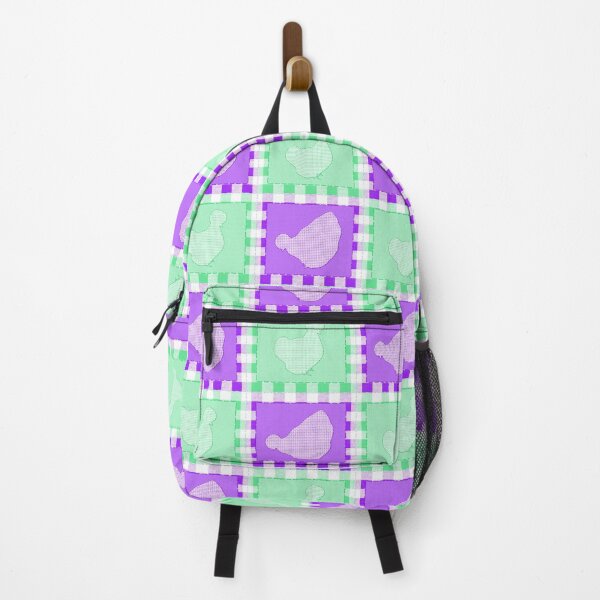 Item preview, Silkie Bantam Chicken Applique Patchwork Purple Green designed and sold by StandoutSilkies.