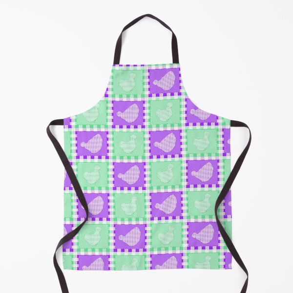 Item preview, Silkie Bantam Chicken Applique Patchwork Purple Green designed and sold by StandoutSilkies.