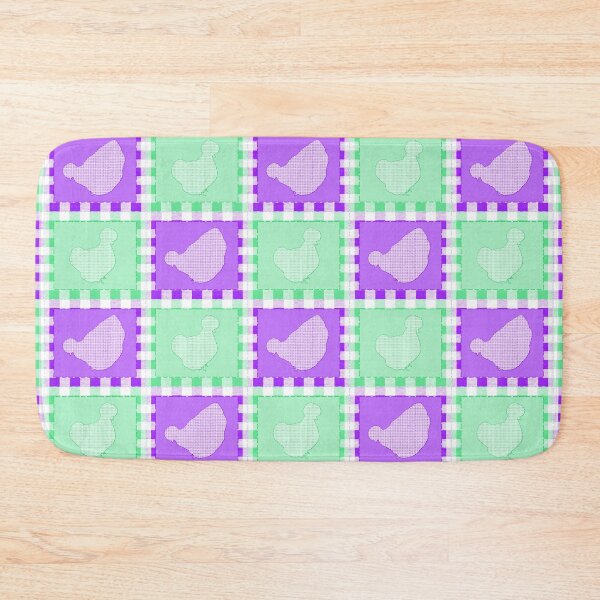 Item preview, Silkie Bantam Chicken Applique Patchwork Purple Green designed and sold by StandoutSilkies.