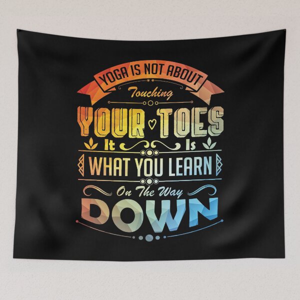 Item preview, Yoga is not about touching your toes, it is what you learn on the way down. designed and sold by Beefytee.