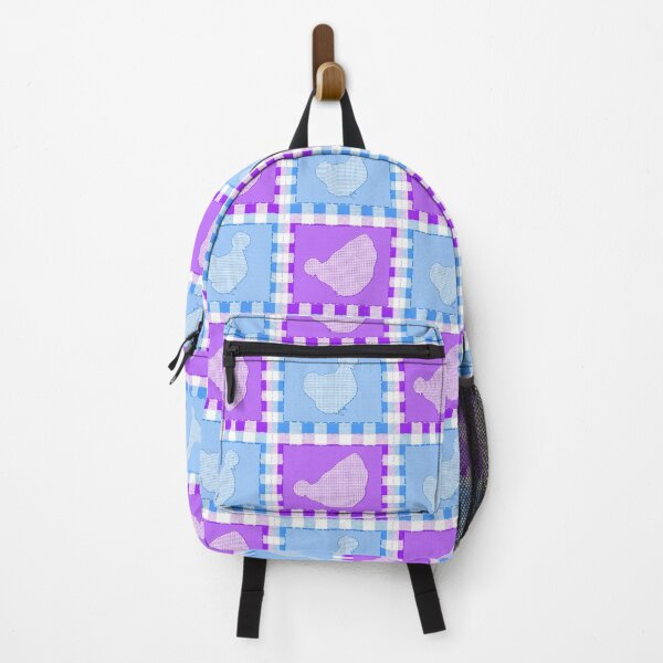 Item preview, Silkie Bantam Chicken Applique Patchwork Blue Purple designed and sold by StandoutSilkies.