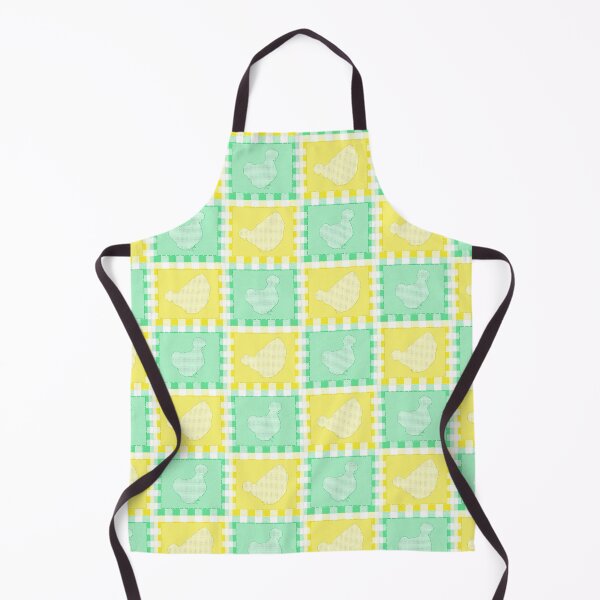 Item preview, Silkie Bantam Chicken Applique Patchwork Green Yellow designed and sold by StandoutSilkies.