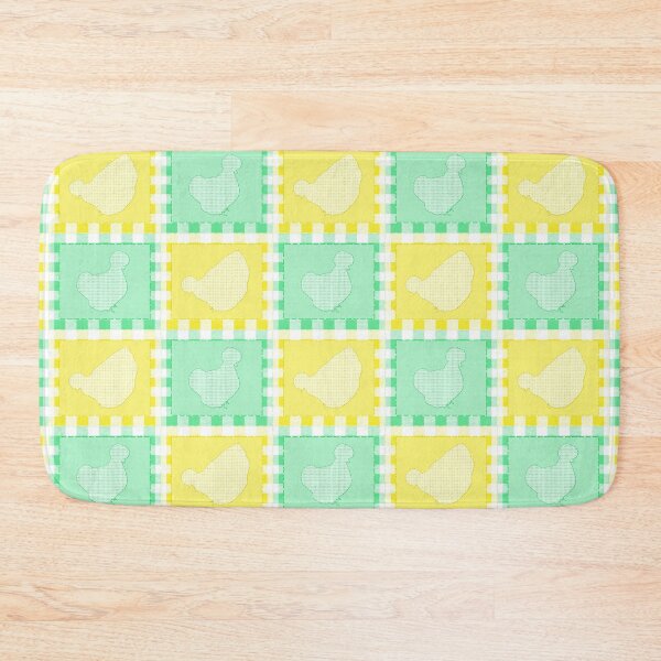 Item preview, Silkie Bantam Chicken Applique Patchwork Green Yellow designed and sold by StandoutSilkies.