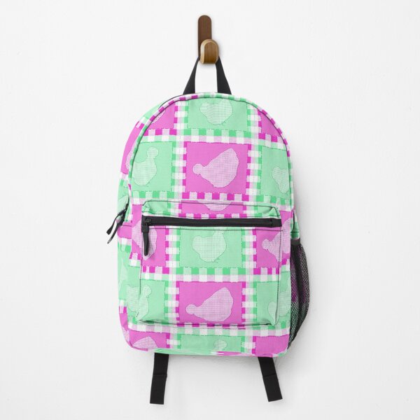 Item preview, Silkie Bantam Chicken Applique Patchwork Pink Green designed and sold by StandoutSilkies.