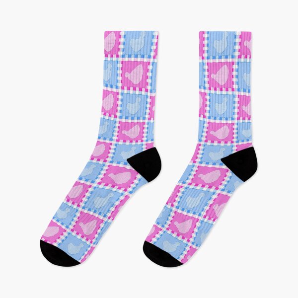 Item preview, Silkie Bantam Chicken Applique Patchwork Blue Pink designed and sold by StandoutSilkies.