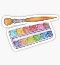 palette with brush Sticker