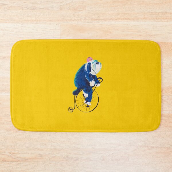 Item preview, Sheep dog riding a Penny Farthing bike designed and sold by LANDofCLE.