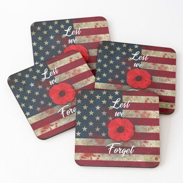Item preview, Lest we Forget with American Flag designed and sold by Hunter54nz.