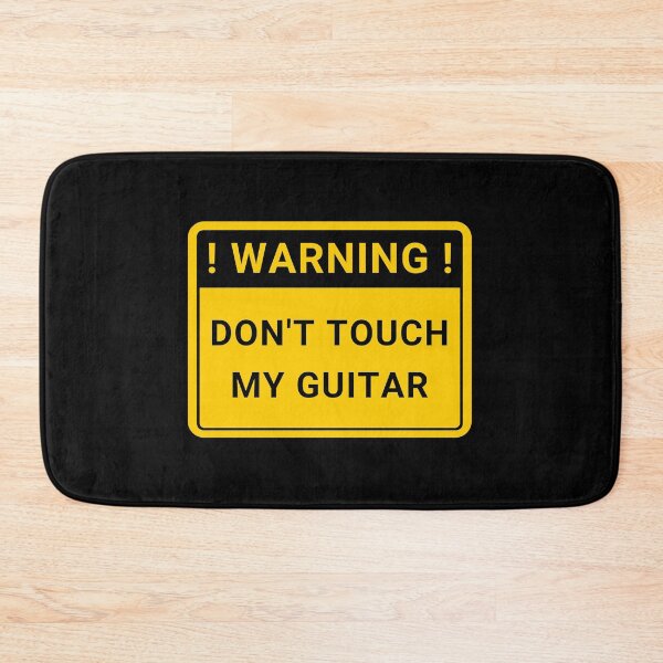 Item preview, Don't Touch My Guitar - Yellow WARNING SIGN designed and sold by GuitarSwitch.