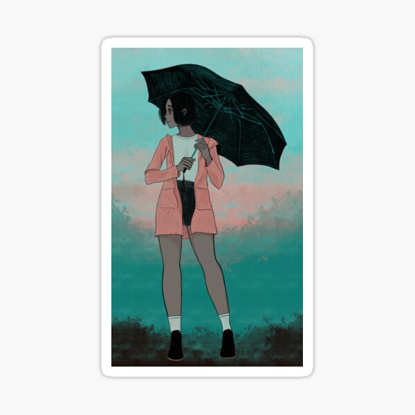 Umbrella Girl Sticker