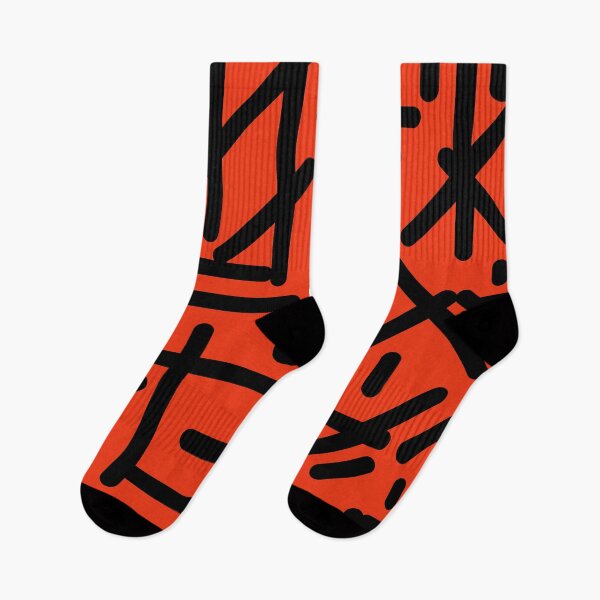 Artikelvorschau, #REDBUBBLE #BLACK LINES MUSTER #ORANGE UND SCHWARZ entworfen und verkauft von Stylishboutique.