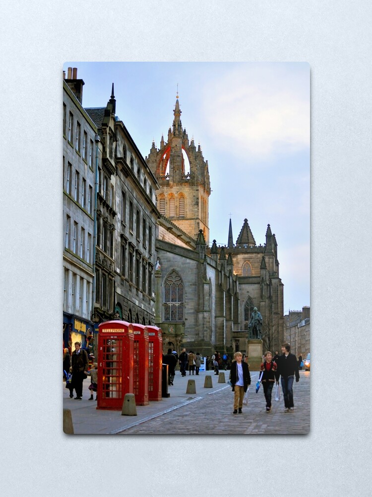 Alternate view of Evening Stroll on the Royal Mile Metal Print