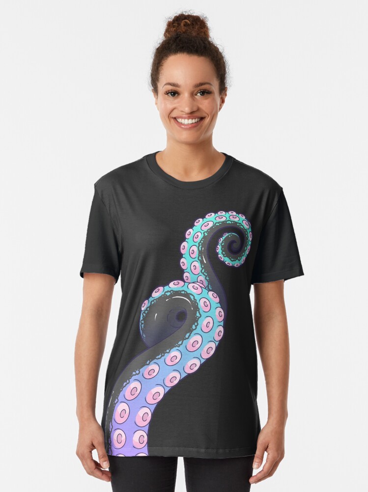 Alternate view of Purple Seaweed Graphic T-Shirt