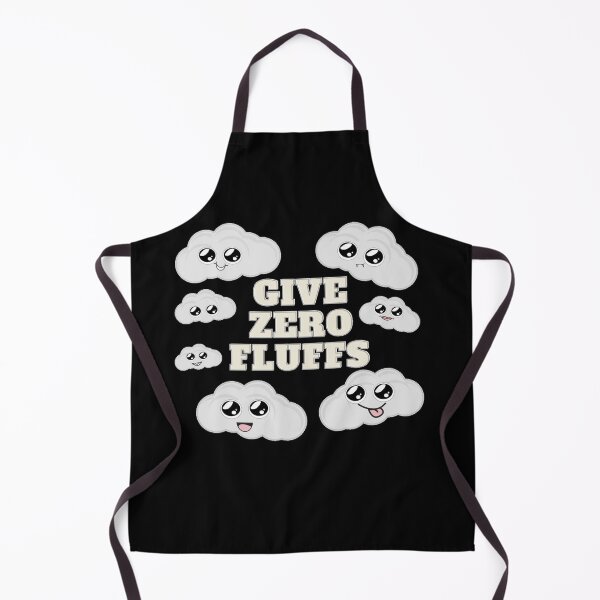 Item preview, Give Zero Fluffs cute adorable clouds quote pun meme in black grey designed and sold by ICRainbowMoons.