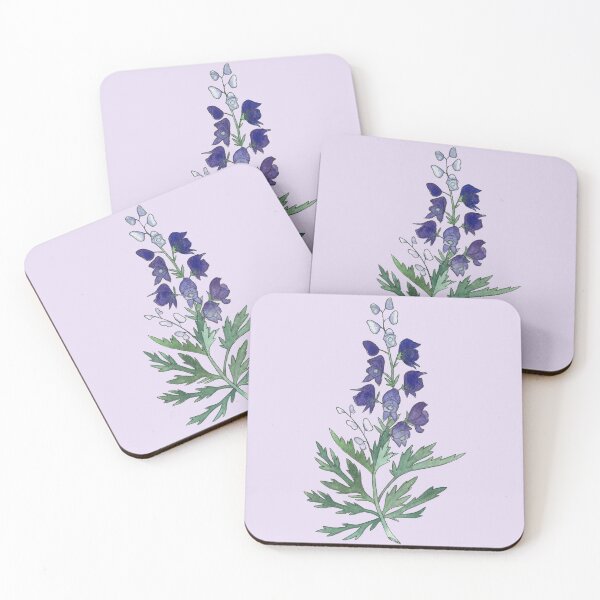 Item preview, Wolfsbane Watercolor Flower Drawing designed and sold by Danica Templeton.