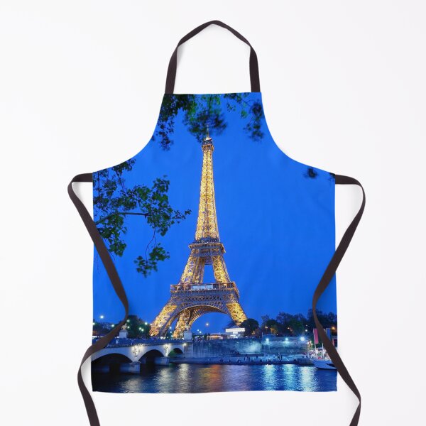 Item preview, Eiffel tower illuminated in the evening near seine river, modern art, wall art, print, personalised gifts, custom printed gifts designed and sold by CameraDesign.