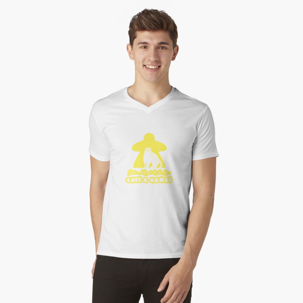 Item preview, V-Neck T-Shirt designed and sold by pudgycatgames.