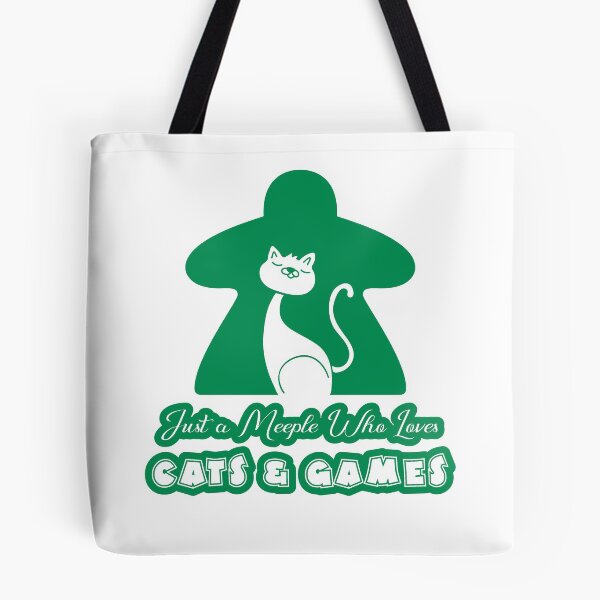 Item preview, Just A Meeple Who Loves Cats And Games Green designed and sold by pudgycatgames.