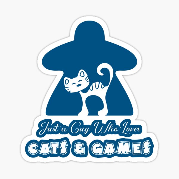 Item preview, Just A Guy Who Loves Cats And Games Blue designed and sold by pudgycatgames.