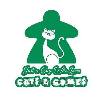 Artwork thumbnail, Just A Guy Who Loves Cats And Games Green by pudgycatgames
