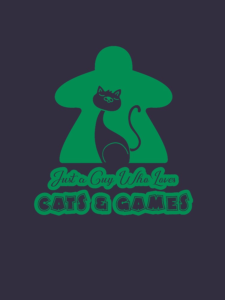 Thumbnail 3 of 3, Tank Top, Just A Guy Who Loves Cats And Games Green designed and sold by pudgycatgames.