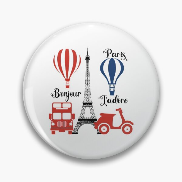 Item preview, PARIS/BONJOUR/J'ADORE/ EIFFEL TOWER, DOBLE DECKER BUS designed and sold by wildwhimsical.