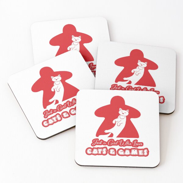 Item preview, Just A Girl Who Loves Cats And Games Red designed and sold by pudgycatgames.