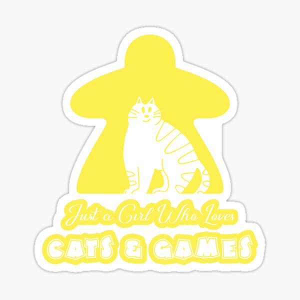Item preview, Just A Girl Who Loves Cats And Games Yellow designed and sold by pudgycatgames.