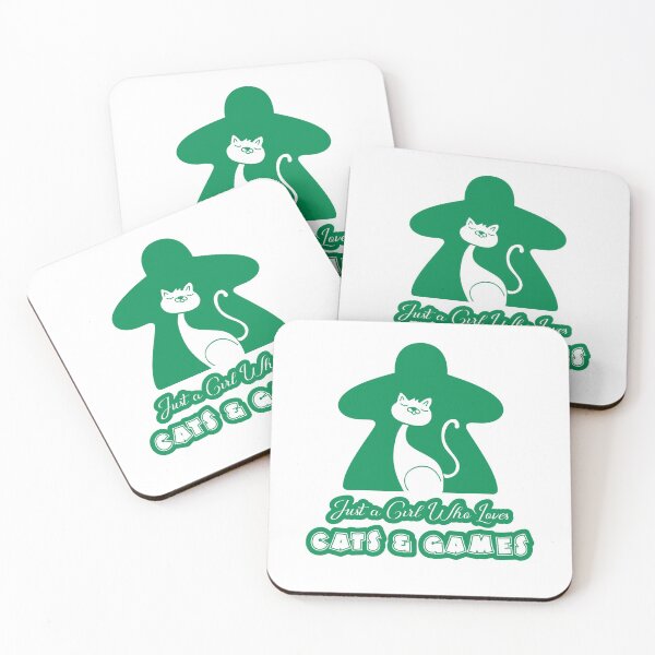 Item preview, Just A Girl Who Loves Cats And Games Green designed and sold by pudgycatgames.