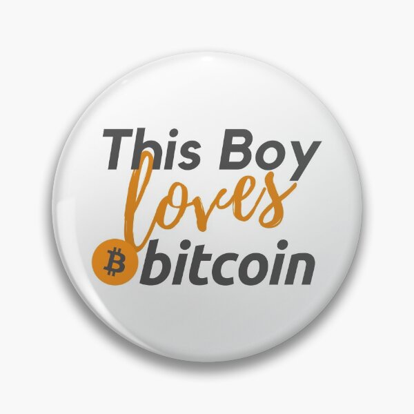Item preview, This Boy Loves Bitcoin Orange and Black Design designed and sold by SweetAndSpice.