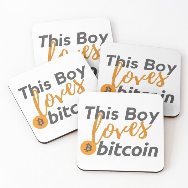 Item preview, This Boy Loves Bitcoin Orange and Black Design designed and sold by SweetAndSpice.