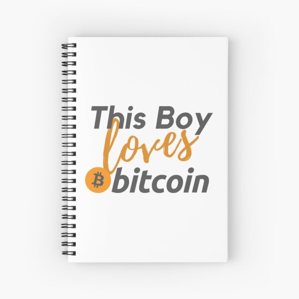 Item preview, This Boy Loves Bitcoin Orange and Black Design designed and sold by SweetAndSpice.