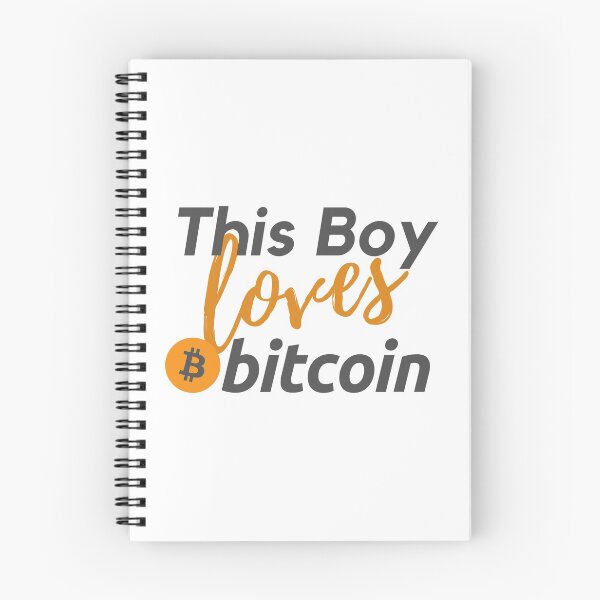 Item preview, This Boy Loves Bitcoin Orange and Black Design designed and sold by SweetAndSpice.