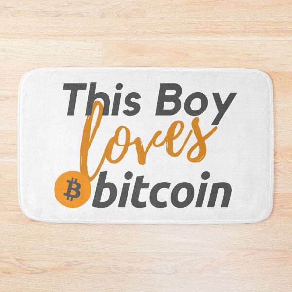 Item preview, This Boy Loves Bitcoin Orange and Black Design designed and sold by SweetAndSpice.