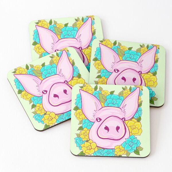 Item preview, Floral Pig designed and sold by missmann.