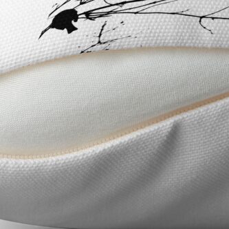 Alternate view of Sparrow Line Up Throw Pillow