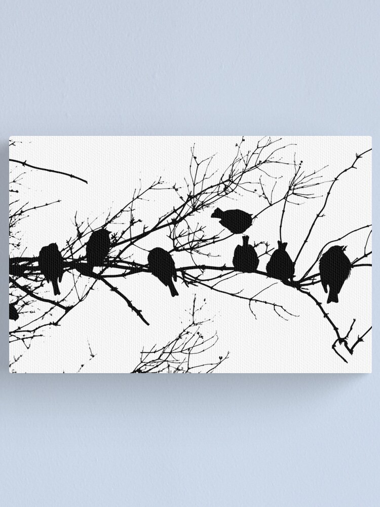 Alternate view of Sparrow Line Up Canvas Print