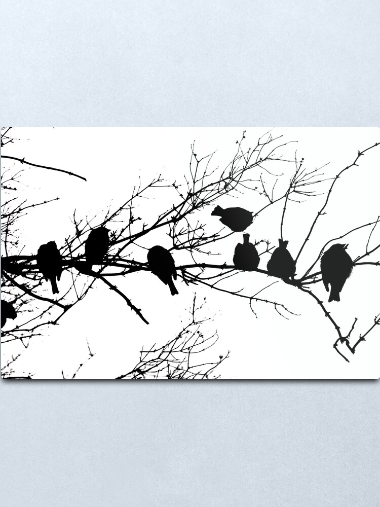 Alternate view of Sparrow Line Up Metal Print