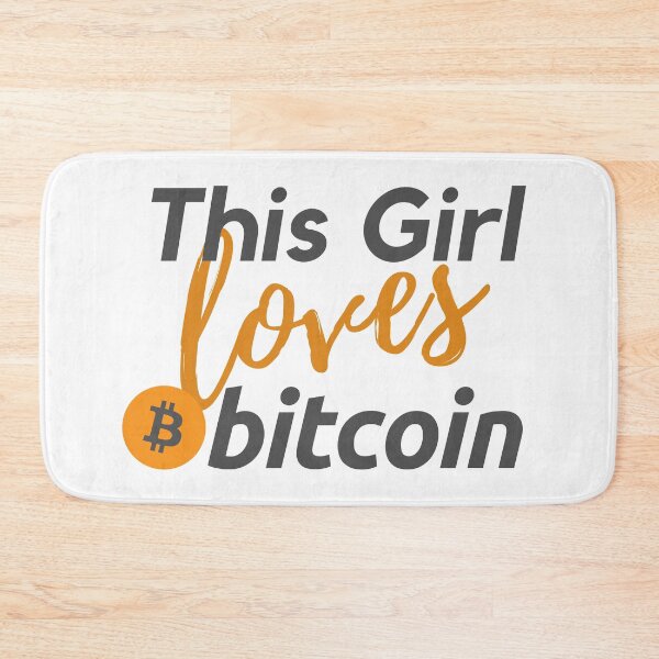Item preview, This Girl Loves Bitcoin Orange and Black Design designed and sold by SweetAndSpice.