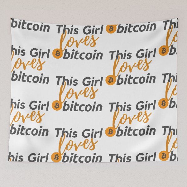 Item preview, This Girl Loves Bitcoin Orange and Black Design designed and sold by SweetAndSpice.