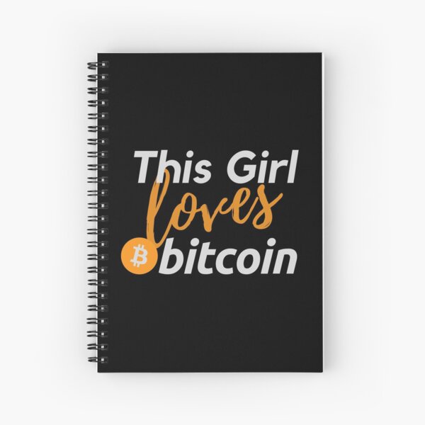 Item preview, This Girl Loves Bitcoin Orange and Grey Design designed and sold by SweetAndSpice.